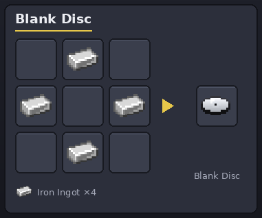Blank Disc recipe