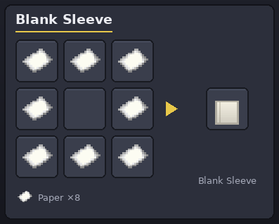 Blank Sleeve recipe